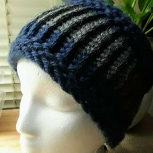 Handmade knit ear warmer.